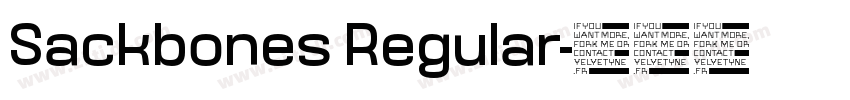 Sackbones Regular字体转换